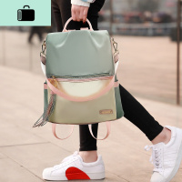 双肩包女式2020新款百搭休闲旅游防盗大学生帆布大容量书包背包女NEW LAKE