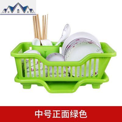 厨房用品用具小百货厨具套装放碗盘收纳架沥水碗架2层厨房置物架 三维工匠