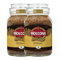 效期至27年3月 Moccona摩可纳 经典 深度烘焙 冻干速溶 黑咖啡 8号 400g 2瓶装 大瓶实惠装 澳洲进口