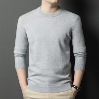加厚含羊毛可机洗毛衣男冬季新款圆领打底保暖男士羊毛衫