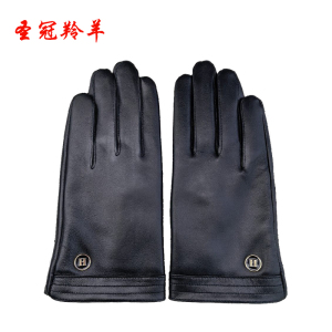 圣冠羚羊 男式羊皮 触屏手套