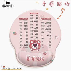 熊猫护腕鼠标垫3D手腕女生记忆棉笔记电脑办公键盘手托防腱鞘