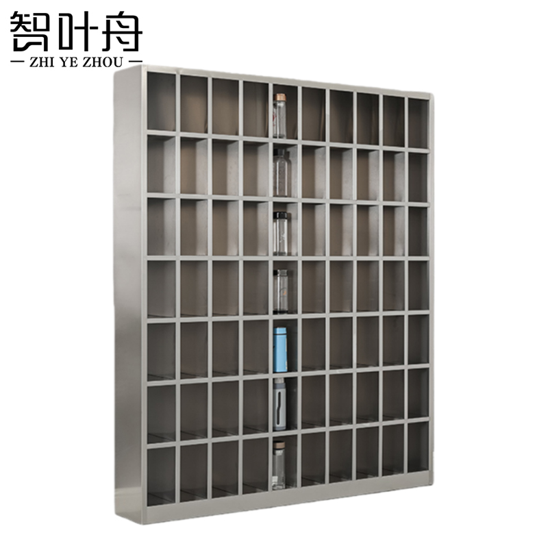 智叶舟不锈钢水杯柜70格150*25*180cm台