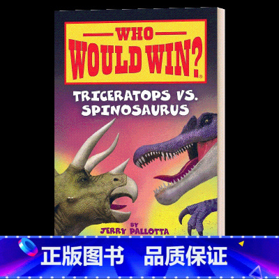 猜猜谁会赢:三角龙VS棘龙 [正版]140元10件英文原版学乐科普读物学乐猜猜谁会赢Who Would Win? 食物链