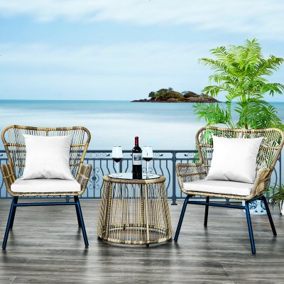 藤椅三件套阳台小桌椅茶几家用现代简约户外单人休闲靠背椅子组合