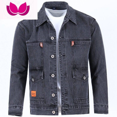 七斓干活穿工地电焊工防烫耐磨工作服男大码长袖牛仔夹克外套上衣