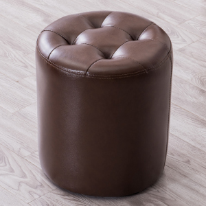 欧若凡真皮凳子家用客厅茶几矮凳软坐墩换鞋凳试衣间方凳圆凳ktv沙发