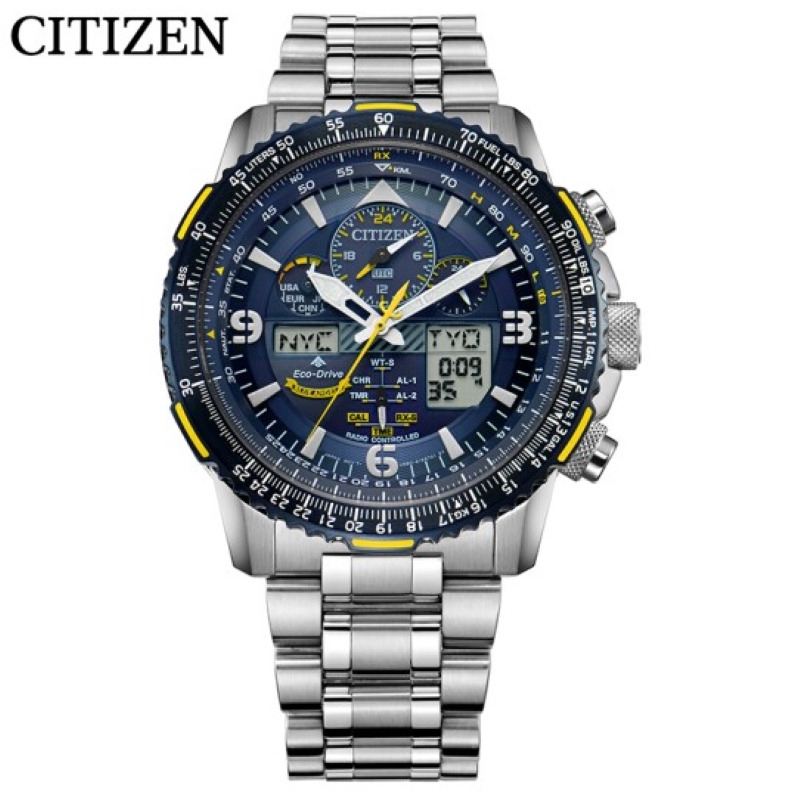 西铁城(citizen) 手表光动能蓝天使二代航空司令新品运动男表jy8078