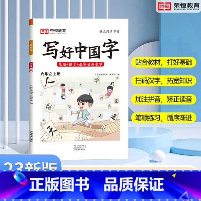 六年级上册 语文 [正版]抖音同款小学生写好中国字正楷临摹儿童硬笔楷书一年级二年级三四上册下册同步练字帖课课练控笔训练五