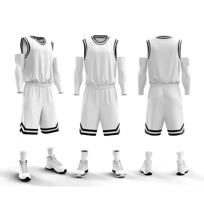 鑫捷登 美式篮球服速干篮球服运动训练服 AGRY-WD3809 1套(白色、红色、黑色 S-6XL)