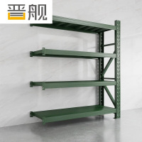 晋舰货架仓储库房储物架军绿色四层副架240kg/层中型150*50*200cm