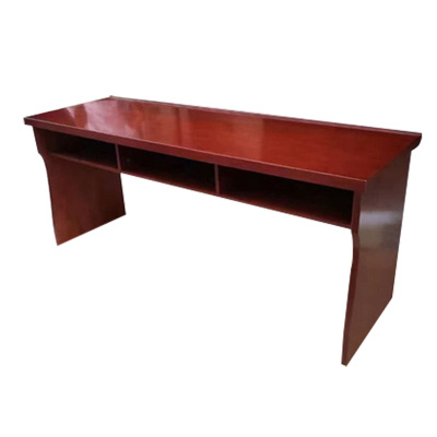 DXBG会议桌双人条桌培训移动小型长方形桌现代简约会议室条形桌1.8米红胡桃密度板贴木皮