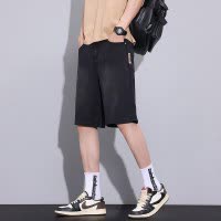 冰丝牛仔短裤男士2026春夏季薄款美式宽松直筒休闲天丝五分中裤潮