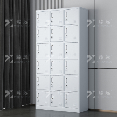 臻远ZY-GYGB-11铁皮更衣柜员工储物柜寄存包柜鞋柜碗柜 18门更衣柜