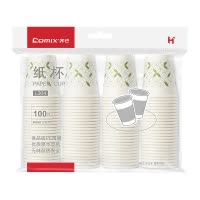 齐心 L304 纸杯200ml 100个装(7安) 白 1包装