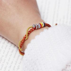 纯银银卷卷蛇本命年手绳蛇年太岁化护身符编织红绳手链女男礼物送女朋友老婆情人节七夕生日礼物 均色