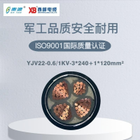 秦源牌 YJV22-0.6/1KV-3*240+1*120mm² 铜芯钢带铠装电力电缆 元/米 定制商品 联系客服