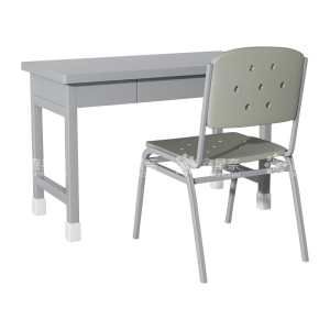鑫星奈 制式营具办公桌营房钢制学习桌 制式三抽桌椅组合(一桌一椅)