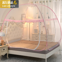 蚊帐家用 免安装 公主风蒙古包蚊帐1.8m床1.5m床儿童新款防摔蚊帐 三维工匠