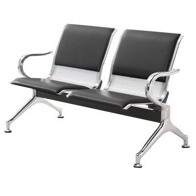 戴劲 钢制排椅机场椅加固加厚长椅候诊椅连排输液等候椅B款双人位皮面