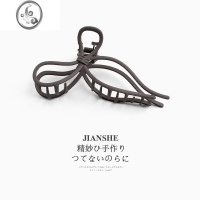 JiMi白露同款镂空蝴蝶结抓夹女网红气质后脑勺盘发夹日韩简约鲨鱼夹子