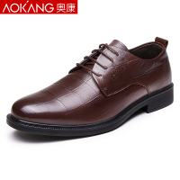 奥康(AOKANG)男鞋英伦男士商务休闲鞋低帮系带男士单鞋休闲皮鞋男