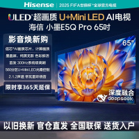 海信电视小墨E5Q Pro 65英寸超画质U+Mini LED 信芯芯片 墨晶屏300Hz智能平板 65E5Q-PRO