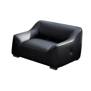迅迈 单人位办公沙发 简约现代休闲休息区黑色极简商务会客接待办公室沙发组合760*880*730mm