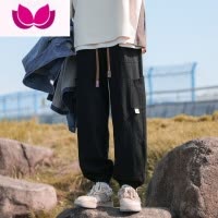 七斓日系工装裤男宽松束脚休闲裤春季潮牌飞行员长裤男生裤子男款