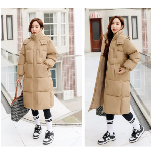长款过膝冬季新款棉衣女韩版宽松羽绒棉服女加厚棉袄直播跨境