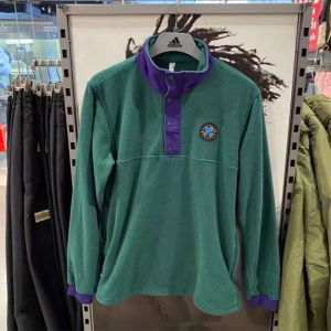 adidas/阿迪达斯三叶草卫衣男加绒保暖简约立领套头衫 II8483 C