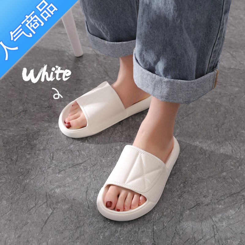 SUNTEK女鞋夏季家居厚底拖鞋女夏外穿2021年新款时尚外出松糕凉拖鞋女士