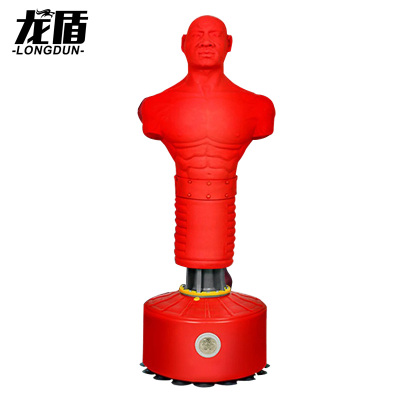龙盾硅胶人形不倒翁沙包拳击家用假人发泄沙袋专业散打训练器材 红色