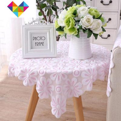 后背欧式。靠背搭布艺巾白色薄款蕾丝沙发巾盖巾全沙发扶沙发手巾粉色升级小花(24针超厚)90*300cm长方巾御蓝锦