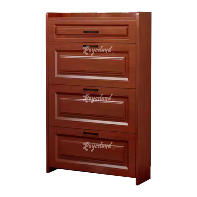 洛诗莲 (RoyceLand) 木质翻斗鞋柜入户门口窄边鞋柜双层单抽屉 500*240*1200