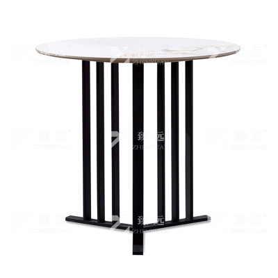 臻远 ZY-VC112718 洽谈桌岩板餐桌 600*600*500 单位:1张