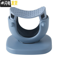 三维工匠拖把夹挂钩挂架扫把家用壁挂免打孔卫生间置物架强力收纳墙上 北欧蓝1个装