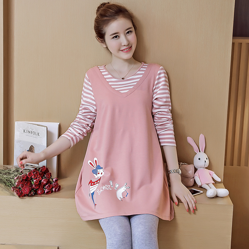 盛世尼曼孕妇春装套装时尚款上衣女早春款外出潮2021春季卫衣中长款