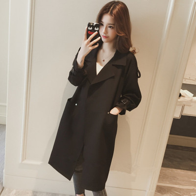 FISHBASKET流行风衣女中长款2020新款秋季英伦风小个子垂感气质外套高端大衣风衣女