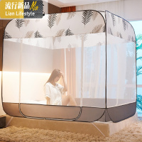 蚊帐家用1.8m学生宿舍蒙古包免安装上下铺子母床儿童防摔1.5纹账 三维工匠