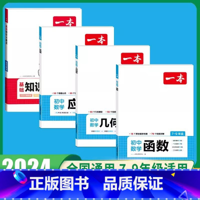 [4本]函数+几何模型+应用题+数学知识大盘点 初中通用 [正版]2024版初中数学应用题+函数+几何模型国一八年级九年