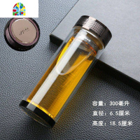 个性潮流玻璃杯创意家用水杯男士简约茶杯带盖透明办公室杯子 FENGHOU