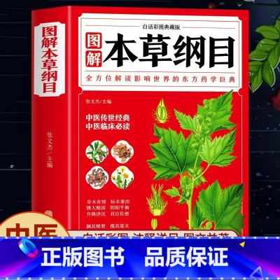 [正版]本草纲目李时珍全彩图解白话文典藏版药草书中医养生入门大全经典药方医药全书黄帝内经中药材中草药全注全译中医书籍全