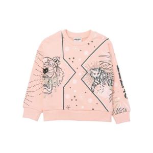 高田贤三(Kenzo)粉色徽标印花棉质长袖圆领女童运动卫衣外套 粉色 2Y