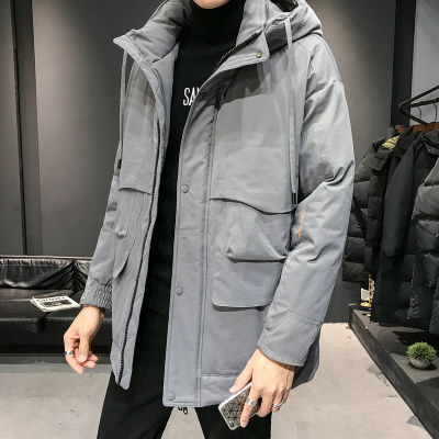 NEWLAKE港风2020冬季男士保暖中长款棉衣青年休闲加厚棉服学生外套棉袄潮棉衣