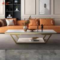 质凡双层轻奢岩板茶几北欧创意茶桌