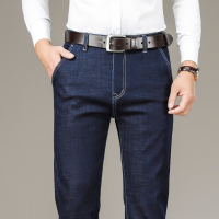 金盾(KIN DON)牛仔裤男士冬季厚款直筒宽松冬天休闲天丝免烫不沾灰长裤子