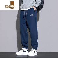 YANXU裤子男士2023年新款宽松束脚针织卫裤休闲运动男生长裤潮牌