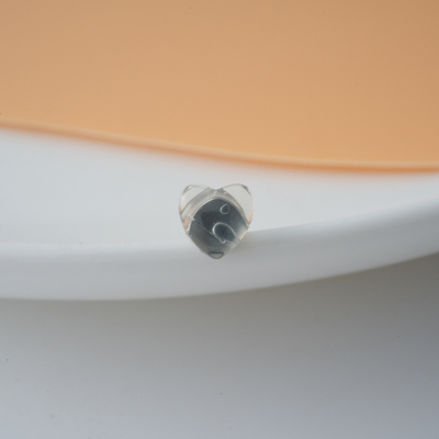 韩国进口夏季清凉亚克力彩光玫瑰花蝴蝶结爱心透明耳骨钉耳蜗钉送女朋友老婆情人节七夕生日礼物