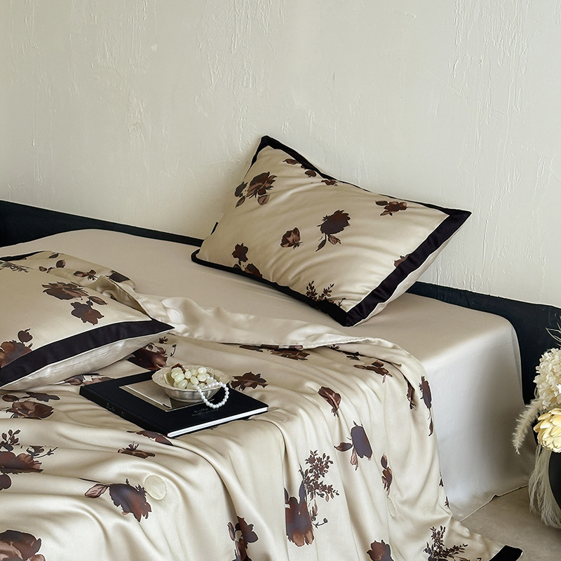 未晚夏沁|100兰精天丝夏凉被四件套可水洗空调被冰丝薄款被子